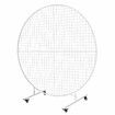 Wedding Party Backdrop Stand with Wheels Movable Round Hoop Arch Mesh Photo Balloon Flower Display Circle Metal Frame 1.8M