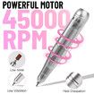 45000RPM Electric Nail Drill Machine Professional Nail Drills for Gel Nails Polish Rechargeable Portable Nail File Manicure Tool Color White