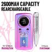 45000RPM Electric Nail Drill Machine Professional Nail Drills for Gel Nails Polish Rechargeable Portable Nail File Manicure Tool Color White