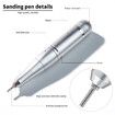 45000RPM Electric Nail Drill Machine Professional Nail Drills for Gel Nails Polish Rechargeable Portable Nail File Manicure Tool Color White