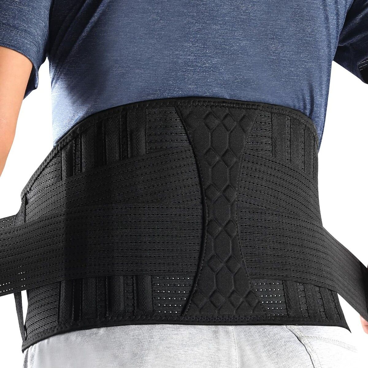 Lumbar Support Belt, Back Support for Lifting, Lower Back Support with Adjustable Straps for Men Women,L Size (Suitable for Waist 93-100 CM)