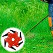 Steel Trimmer Head 6 Blades 65Mn Cutter Head Grass Trimmer Brush Weed Brush Cutting Head Garden Power Tool Accessories For Lawn Mower Color Red