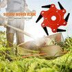 Steel Trimmer Head 6 Blades 65Mn Cutter Head Grass Trimmer Brush Weed Brush Cutting Head Garden Power Tool Accessories For Lawn Mower Color Red