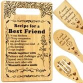 For Best Friend Cutting Board Set Bamboo Chopping Board EcoFriendly ChefGrade Birthday Friendship Gifts Women Friends Bestie Female Sister Anniversary Christmas Kitchen Present