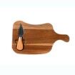 Kitchen Cutting Board Cheese Platter Wooden Chopping Board Slotted Hole Steak Meat Vegetables Knives