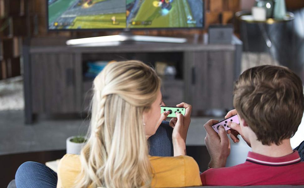 Replacement Controller for Switch,Replacement Switch Controller with Wake-up/Screenshot,Compatible with Switch/Lite/OLED (Pink)