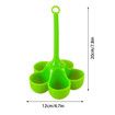 Egg Boiler Holder Heat-resistant Silicone Egg Steamer Tray With 5 Grids Eggs Poaching Boiling Cooker Rack Kitchen Egg Tools Color Green