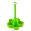 Egg Boiler Holder Heat-resistant Silicone Egg Steamer Tray With 5 Grids Eggs Poaching Boiling Cooker Rack Kitchen Egg Tools Color Green