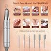 Professional Electric Nail Drill Machine Set, Nail File Set For Home And Salon, Nail Buffer Manicure Pedicure Polishing Tools-White
