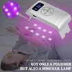 2 in 1 Portable Electric Nail Drill 35000 RPM Electrical Professional Nail File Kit, Nail Dryer UV Lamp Manicure for Acrylic, Gel Nails-White