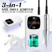 45000RPM Nail Drill Machine 3-in-1 Portable Nail Drill and Dryer Electric Professional Nail Lathe with UV LED Lamp Manicure Care
