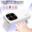 45000RPM Nail Drill Machine 3-in-1 Portable Nail Drill and Dryer Electric Professional Nail Lathe with UV LED Lamp Manicure Care