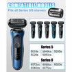 Shaver Replacement Head Series 5 6 Compatible 2Pcs Braun Foil 53B 5020cs 5018s 5035s 5049cs 5050cs 6020s 6040cs 6075cc 6072cc 6090cc Grooming Essentials