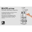 BEASTIE Cat Tree Tower Scratching Post Scratcher Condo House Furniture Grey 184