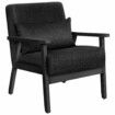 ALFORDSON Wooden Armchair Lounge Accent Chair Fabric All Black