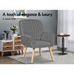 ALFORDSON Armchair Lounge Accent Chair Fabric Grey