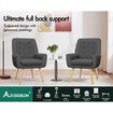 ALFORDSON Armchair Lounge Accent Chair Fabric Dark Grey