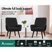 ALFORDSON Armchair Lounge Accent Chair Fabric Black