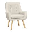 ALFORDSON Armchair Lounge Accent Chair Fabric Beige