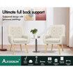 ALFORDSON Armchair Lounge Accent Chair Fabric Beige
