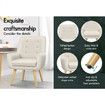 ALFORDSON Armchair Lounge Accent Chair Fabric Beige