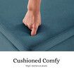 La Bella Storage Ottoman Bench Seat 110cm Chest Couch Stool Velvet - Ocean Blue