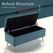 La Bella Storage Ottoman Bench Seat 110cm Chest Couch Stool Velvet - Ocean Blue