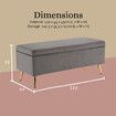 La Bella Storage Ottoman Bench Seat 110cm Chest Couch Stool Velvet - Grey