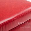 La Bella 2 Set Storage Ottoman Cube Seat 45cm Chest Couch Tuffet Foot Stool PU Leather - Red
