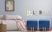 La Bella 2 Set Storage Ottoman Cube Seat 45cm Chest Couch Tuffet Foot Stool PU Leather - Blue