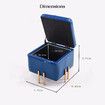 La Bella 2 Set Storage Ottoman Cube Seat 45cm Chest Couch Tuffet Foot Stool PU Leather - Blue