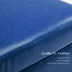 La Bella 2 Set Storage Ottoman Cube Seat 45cm Chest Couch Tuffet Foot Stool PU Leather - Blue