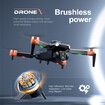 Professional Drone 8K With Dual Camera 5G WIFI Smart Obstacle Avoidance FPV Brushless Motor RC Quadcopter Mini Drone Color Grey