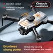 Professional Drone 8K With Dual Camera 5G WIFI Smart Obstacle Avoidance FPV Brushless Motor RC Quadcopter Mini Drone Color Grey