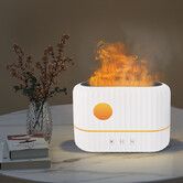 Flame Light Essential Oil Diffuser, 3 Flame Light Intensity Modes and 2 Adjustable Cool Mist Settings,Diffuser Air Humidifier,White