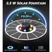 Solar Fountain Full Glass Panel with 2200 Capacity Battery, 3.5W Floating Solar Bird Bath Fountains with 4 Fixed Rods