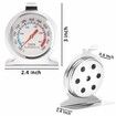 2Pcs Oven Thermometers Large Dial Oven Grill Monitoring Cooking Thermometer for BBQ Baking, Hooks