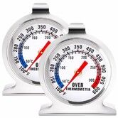 2Pcs Oven Thermometers Large Dial Oven Grill Monitoring Cooking Thermometer for BBQ Baking, Hooks