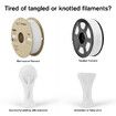 3D Printer PLA Filament Pro 1.75mm Hyper High Speed Flexible 1kg Cardboard Spool Printing Materials Bundle for FDM Printers White