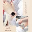 New Ladies Women Diamond Smart Watch Bluetooth Call 1.27inch 360*360 HD Screen Sports Body Monitor Smartwatch For Android IOS Color Black
