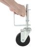 2Pcs Gate Caster Wheel Spring Loaded 4 Inch Heavy Duty Rubber Gate Wheels with Spring 220lbs Capacity