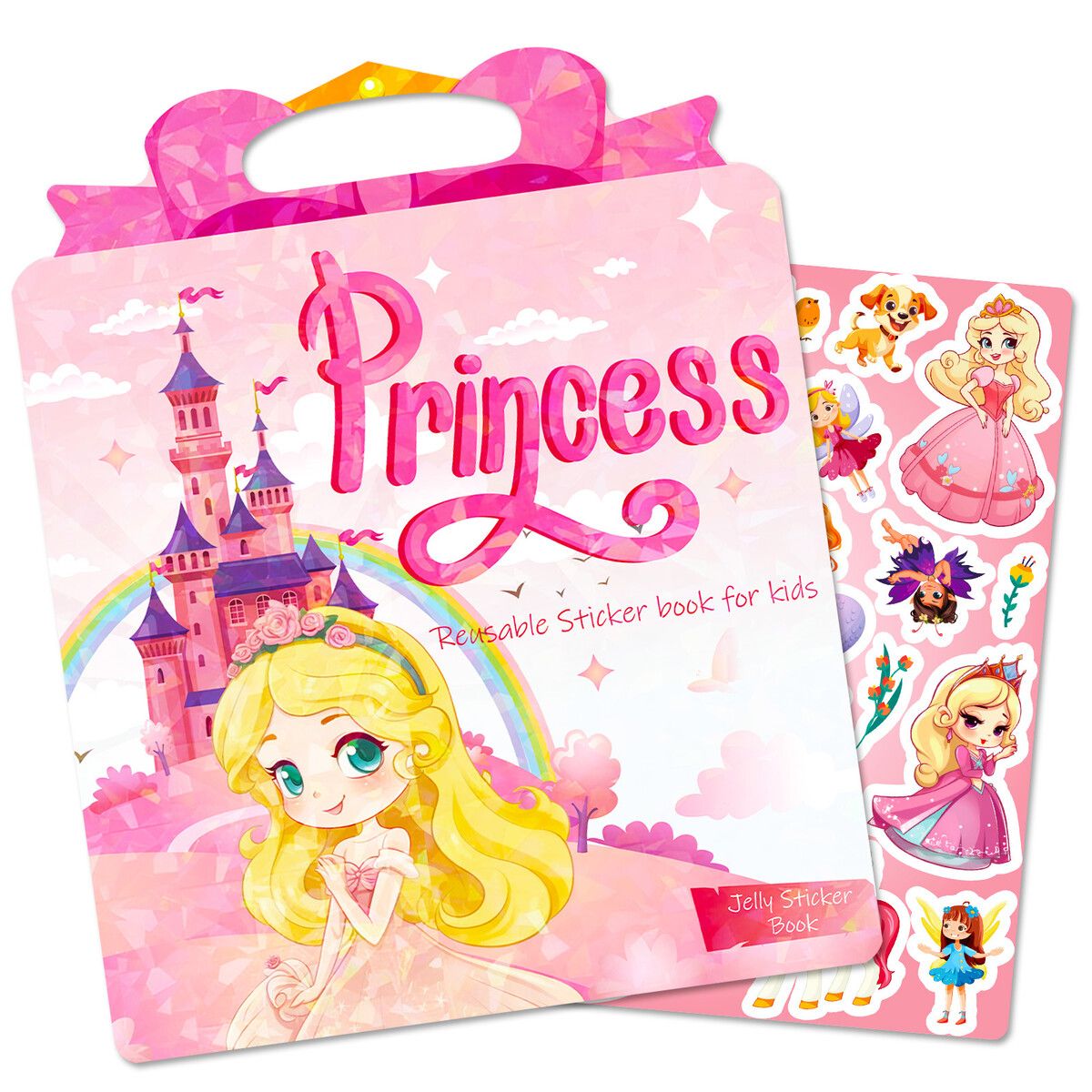 Princess Sticker Book Reusable Sticker Books for Toddlers 2-4 Years Preschool Learning Waterproof Vinyl Stickers Books