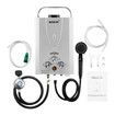 Maxkon Gas Water Heater 7 in 1 10L Portable Camping Outdoor Instant Hot Shower Heating System Silver