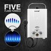 Maxkon Gas Water Heater 7 in 1 10L Outdoor Portable Camping Shower Instant Hot Heating System White