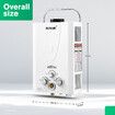 Maxkon Gas Water Heater 7 in 1 10L Outdoor Portable Camping Shower Instant Hot Heating System White