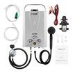 Maxkon Gas Water Heater 9 in 1 10L Portable Outdoor Camping Instant Hot Shower Heating System Silver with Pump