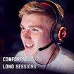 Gaming Headset for PS4 PS5 One Switch PC with Noise Canceling Mic, Deep Bass Stereo Sound Red