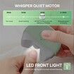 LED Light Automatic Electric Nail Clippers with Nail Debris Storage, USB Rechargeable Safety Nail Trimmer, Electric Nail File,Green