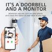 Wireless doorbell Camera,Smart doorbell Surveillance,2-Way Audio,Night Vision Home Doorbell Camera for Homes,Apartments,Offices,2.4Ghz WiFi Only