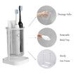 Toothbrush Holders with Drain Tray, Hanging Toothbrush and Toothpaste Holder for Toothpaste, Razors, Electric Toothbrush, Clear